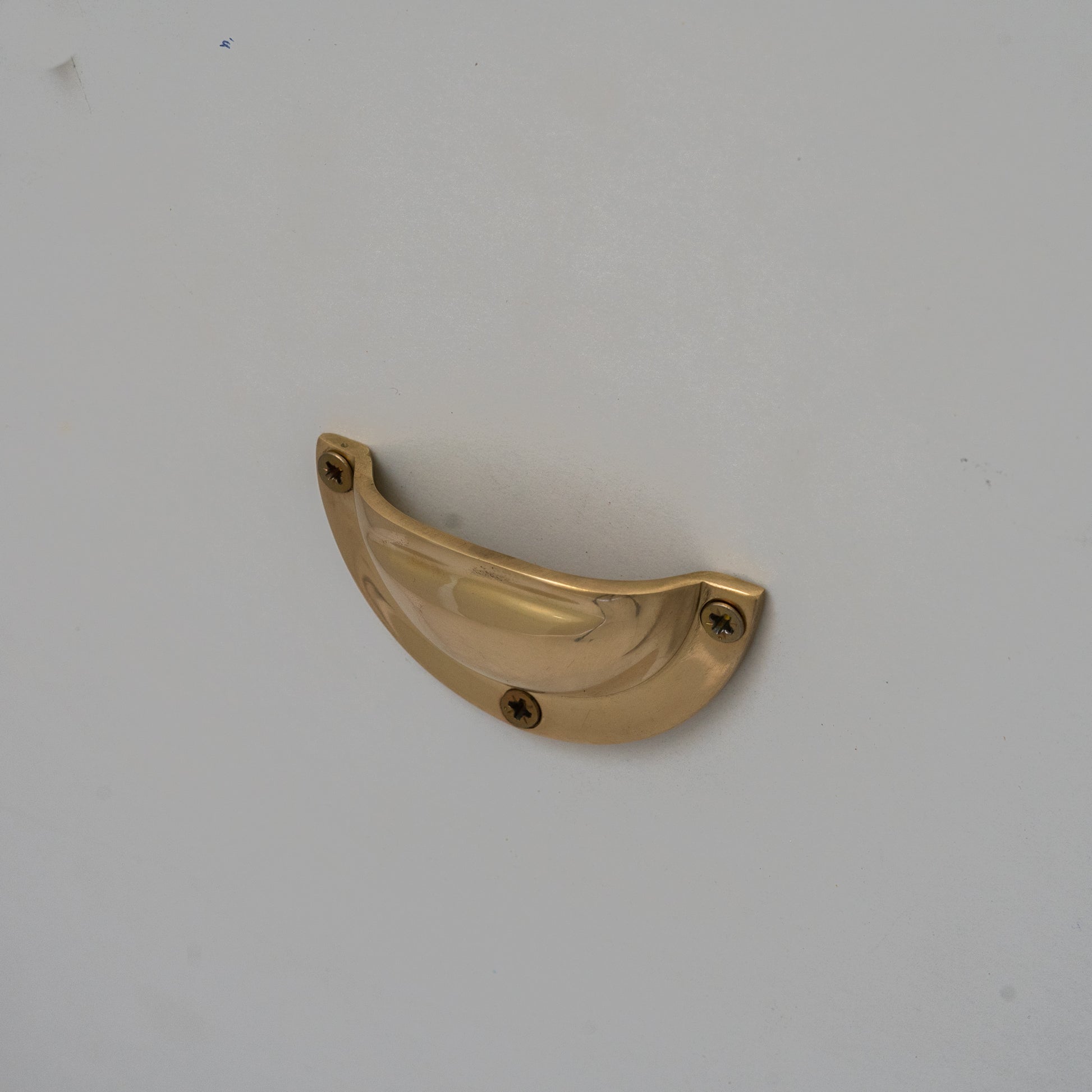 x3 Brass Kitchen Cup Handles, Handmade Cabinet Knobs, Unlacquered Brass Cup Pull Handles