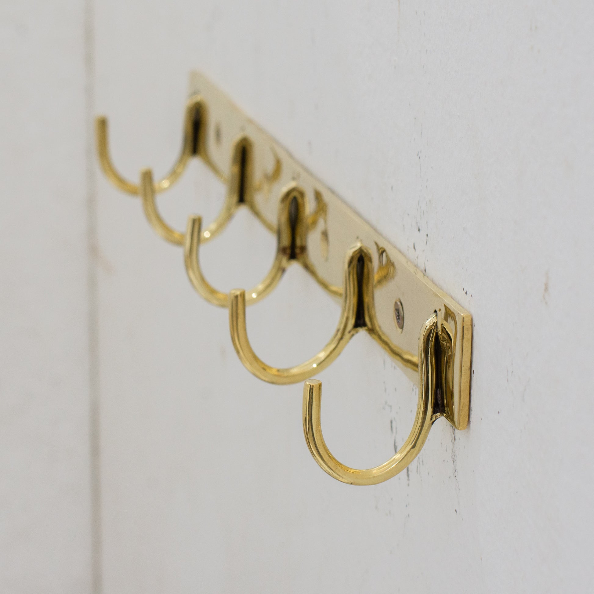 Solid Brass Coat Hooks Rack, Wall Mounted Hanger Hooks, Hallway Hooks