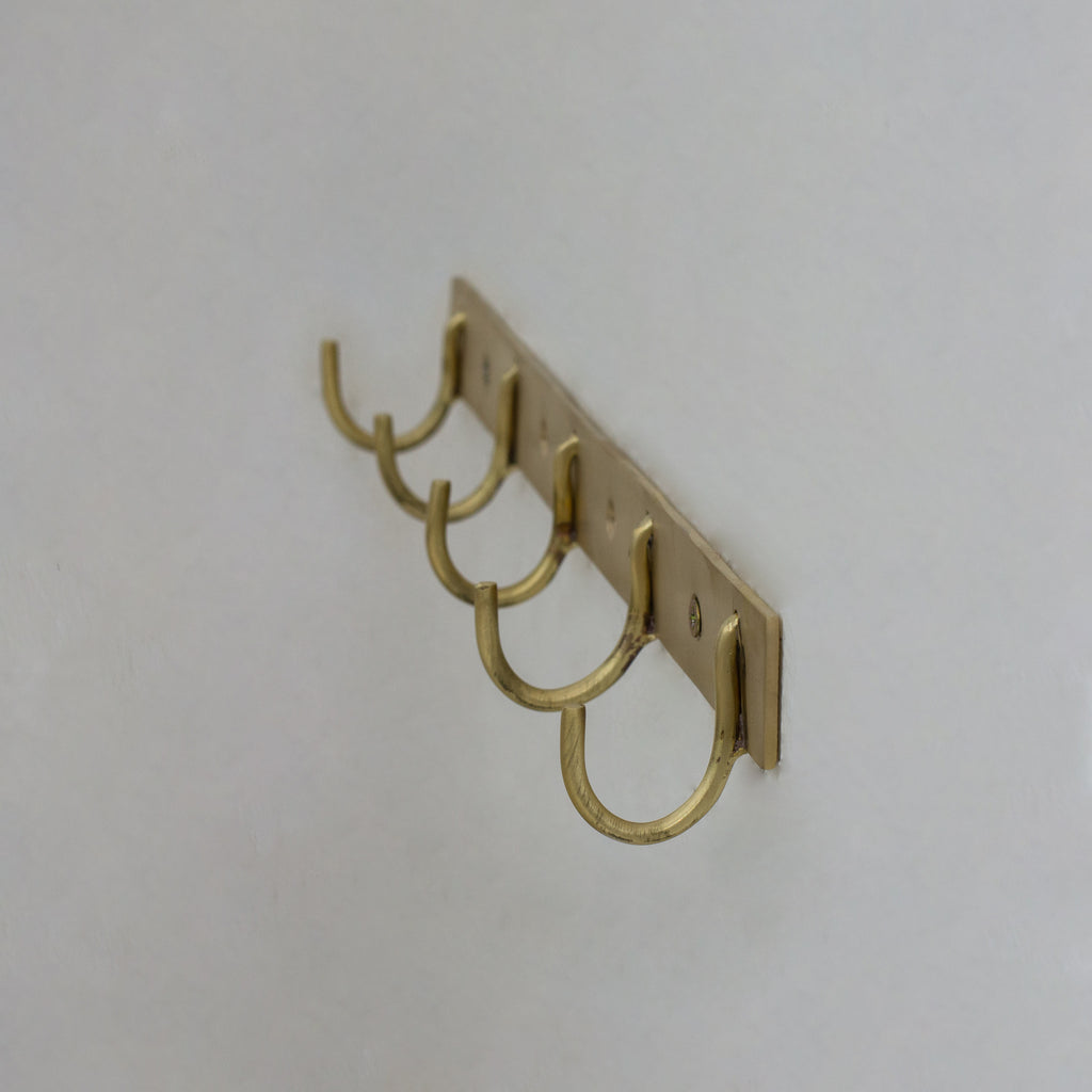 Solid Brass Coat Hooks Rack, Wall Mounted Hanger Hooks, Hallway Hooks
