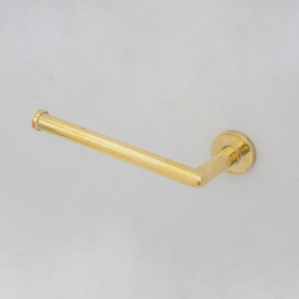 Solid Brass Toilet Paper Holder, Handcrafted Powder Room Roll Holder