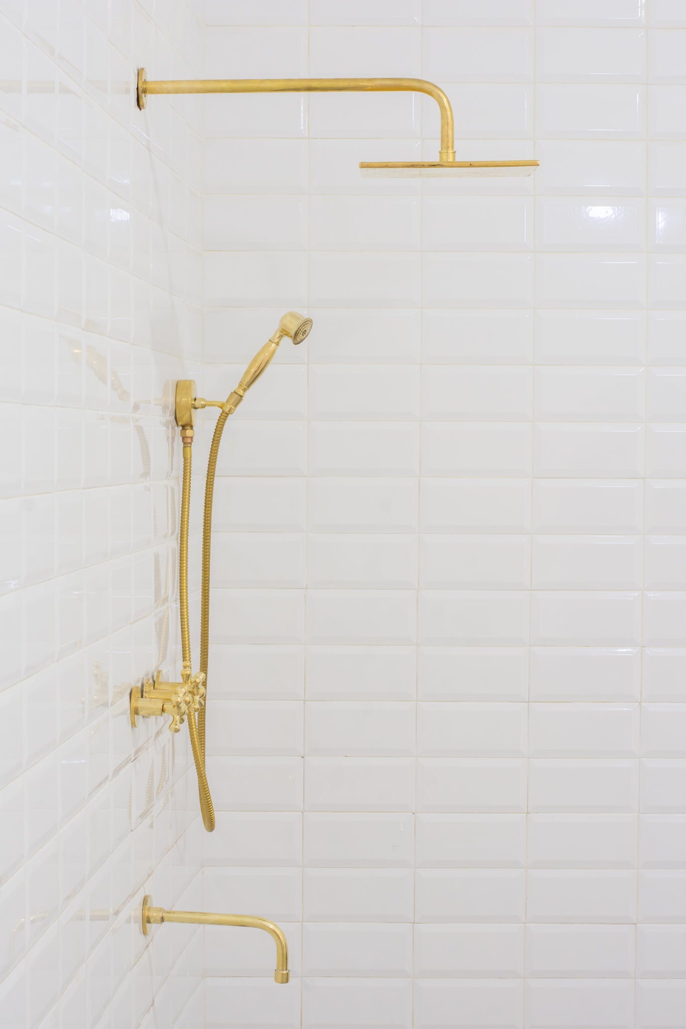 Unlacquered Brass Shower | Rain Shower Set | 3 Options