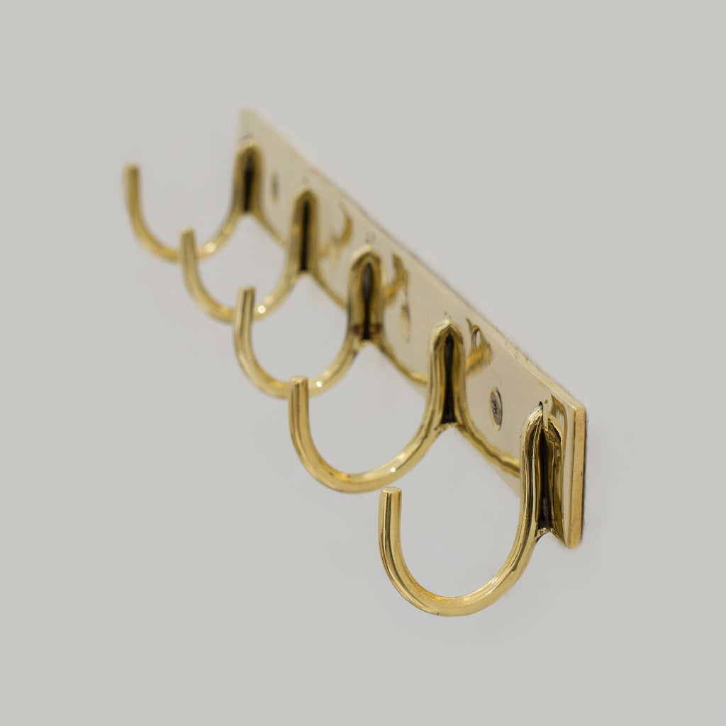 Solid Brass Coat Hooks Rack, Wall Mounted Hanger Hooks, Hallway Hooks