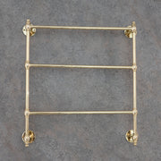 Unlacquered Brass Towel Organizer | Towel Rail