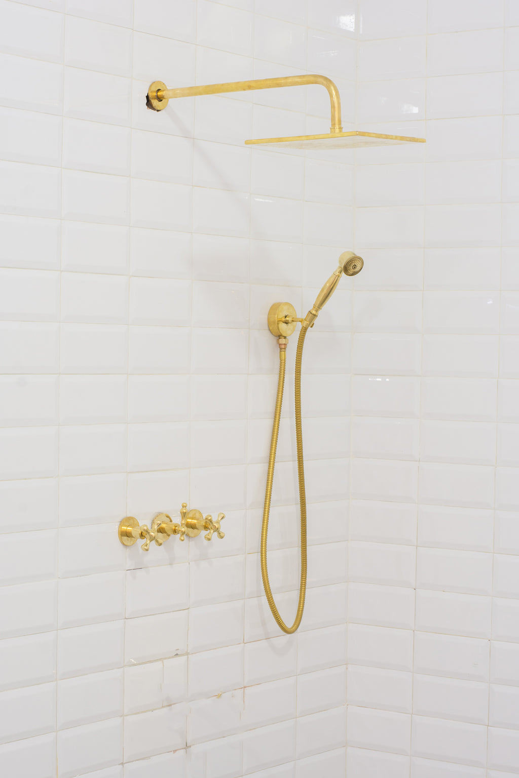 Brass Shower Fixtures – Dual Shower Head