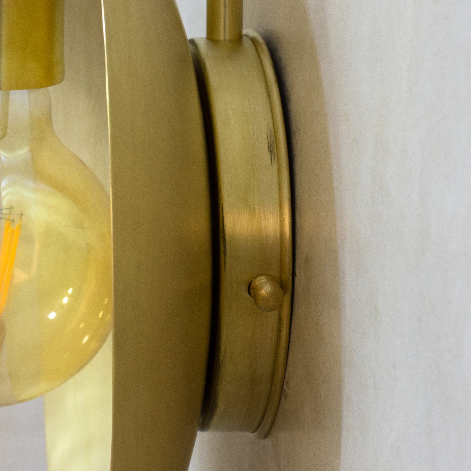 Brass Wall Light Fixture, Brushed Sconce Light, Wall Lamp, Indoor Light, Wall Dish Sconce Brass