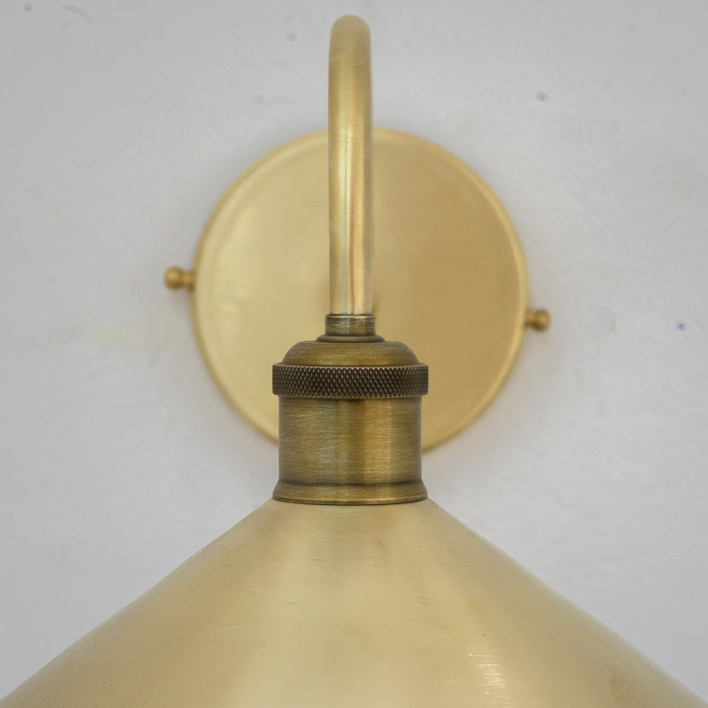 Brushed Brass Hallway Sconce, Wall Mount Lamp, Sconce Lighting Fixture