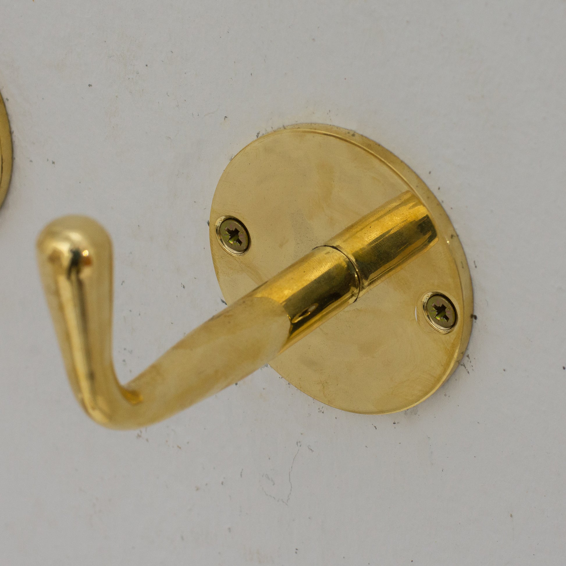 Single Hook solid Unlacquered Brass , Handmade Brass Hook, Coat Hook, Wall Hook