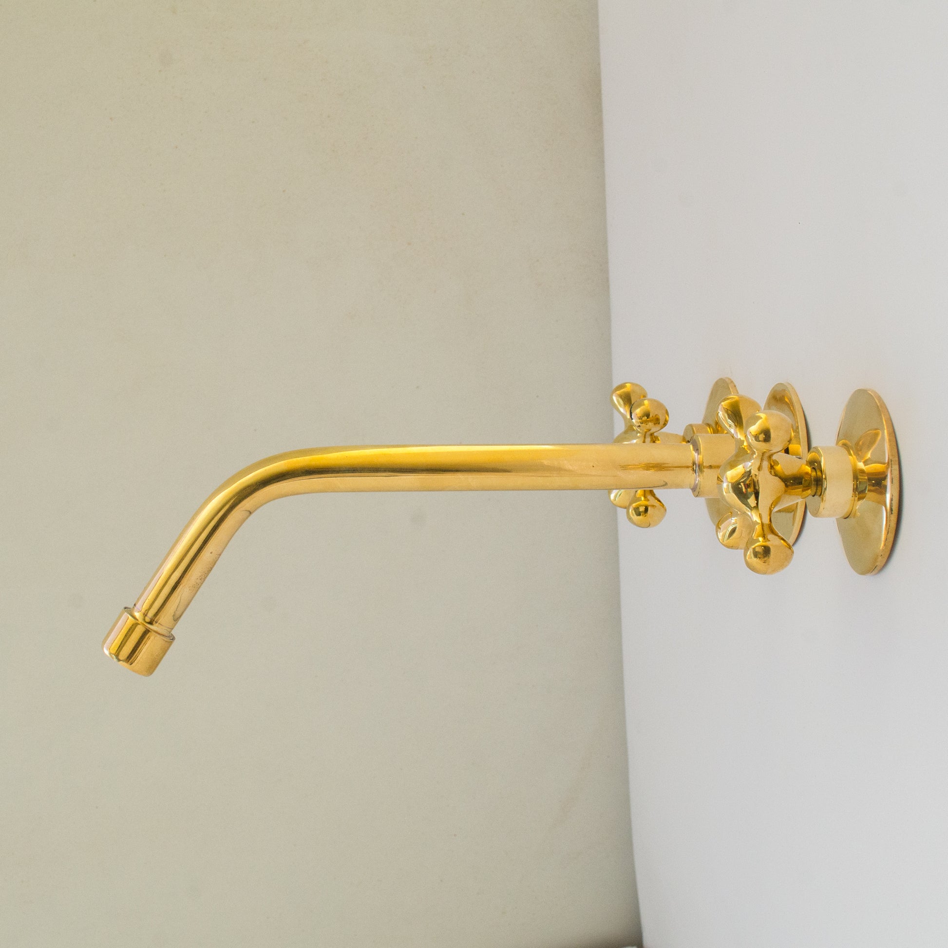 Unlacquered Brass Faucet, Wall Mount Bathroom Sink Faucet