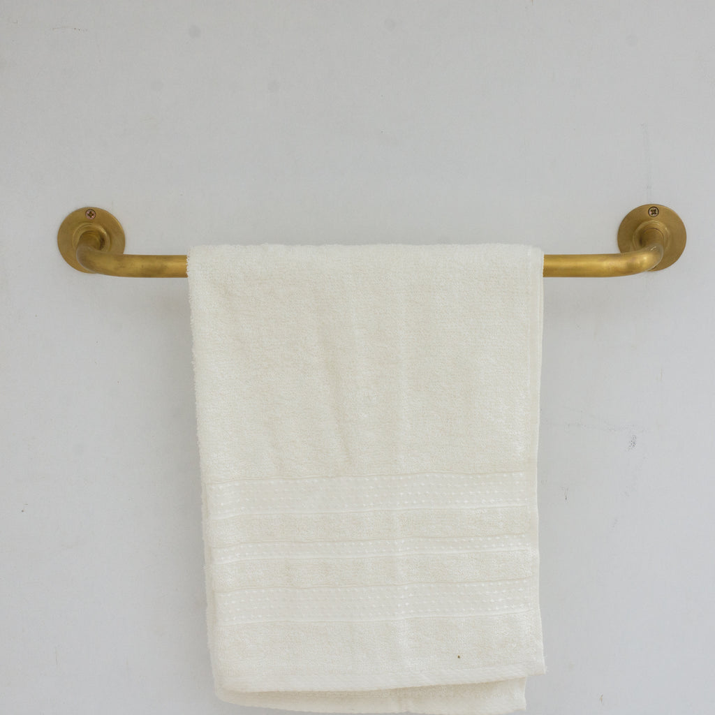 Unlacquered Brass Towel Bar Holder, Bathroom Towel Hanger
