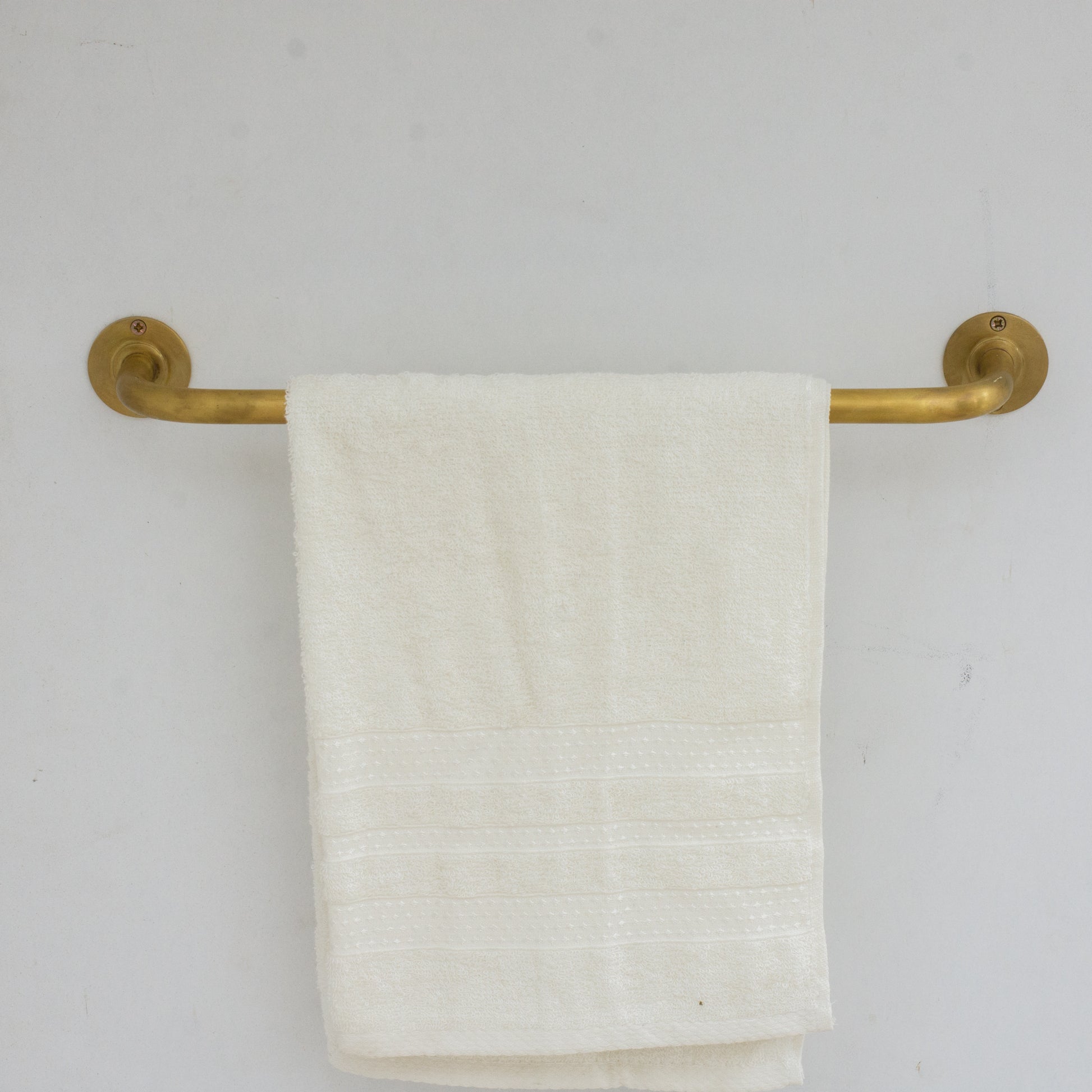 Unlacquered Brass Towel Bar Holder, Bathroom Towel Hanger
