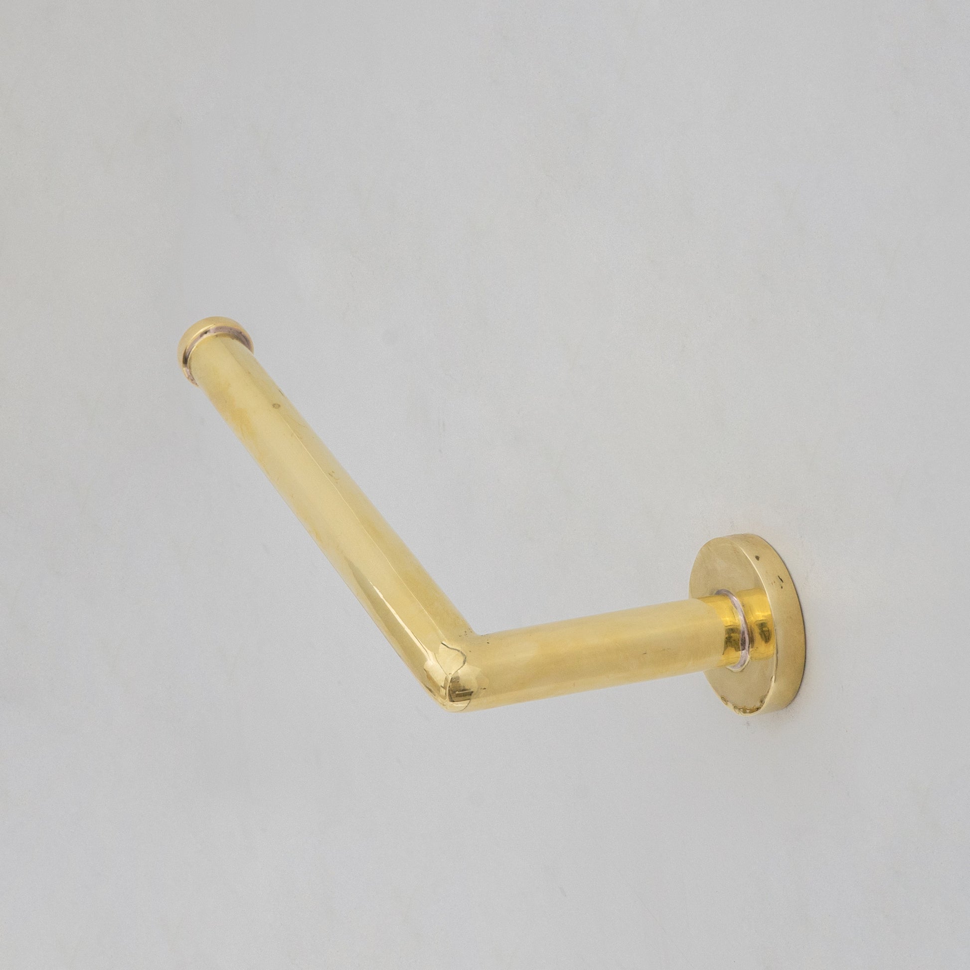 Solid Brass Toilet Paper Holder, Handcrafted Powder Room Roll Holder