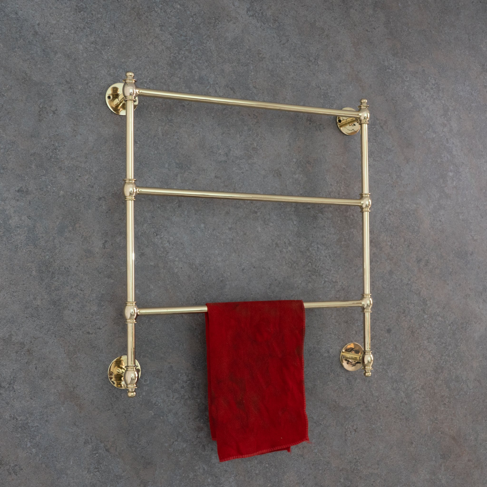 Unlacquered Brass Towel Organizer | Towel Rail