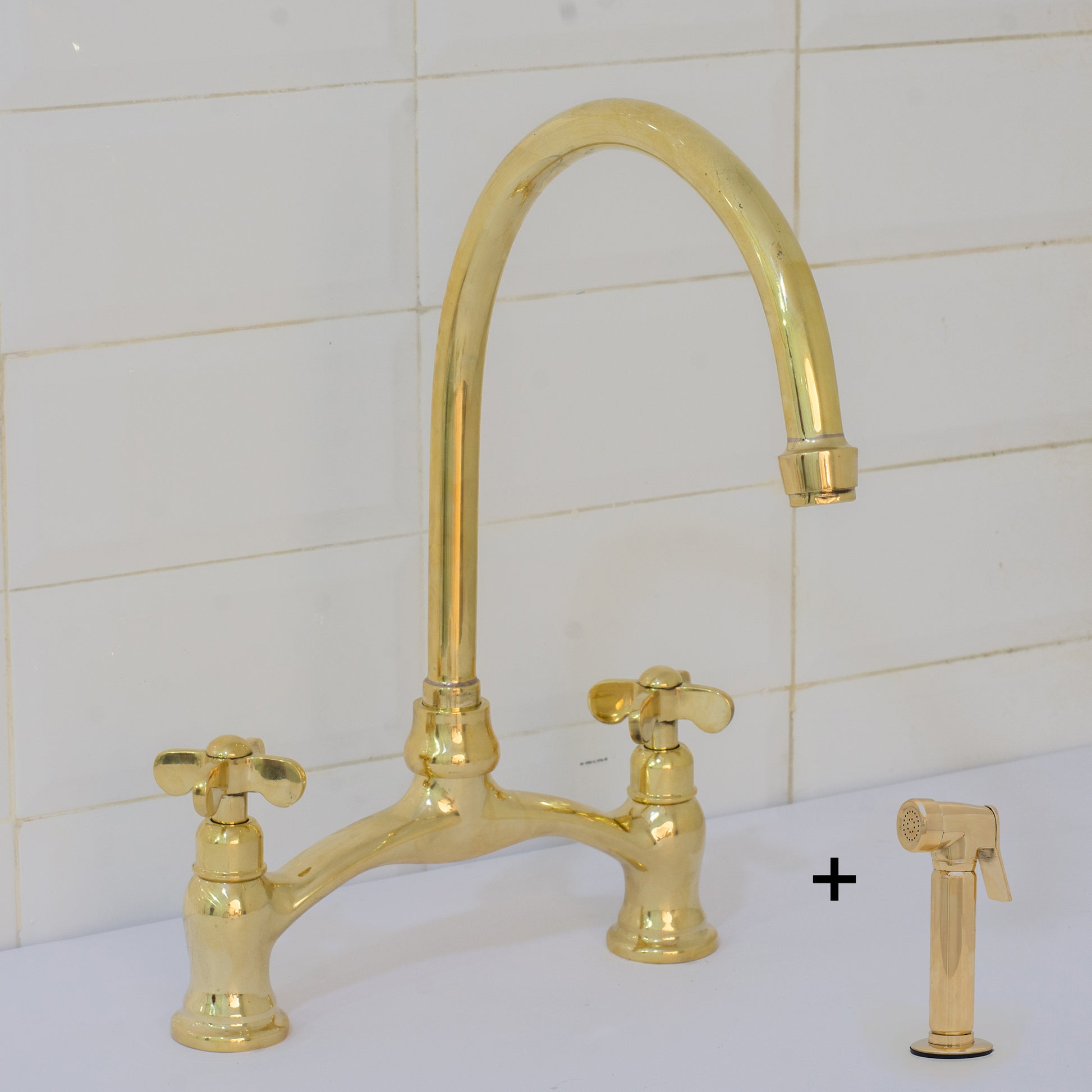 Verdeau - Unlacquered Bridge Kitchen Faucet
