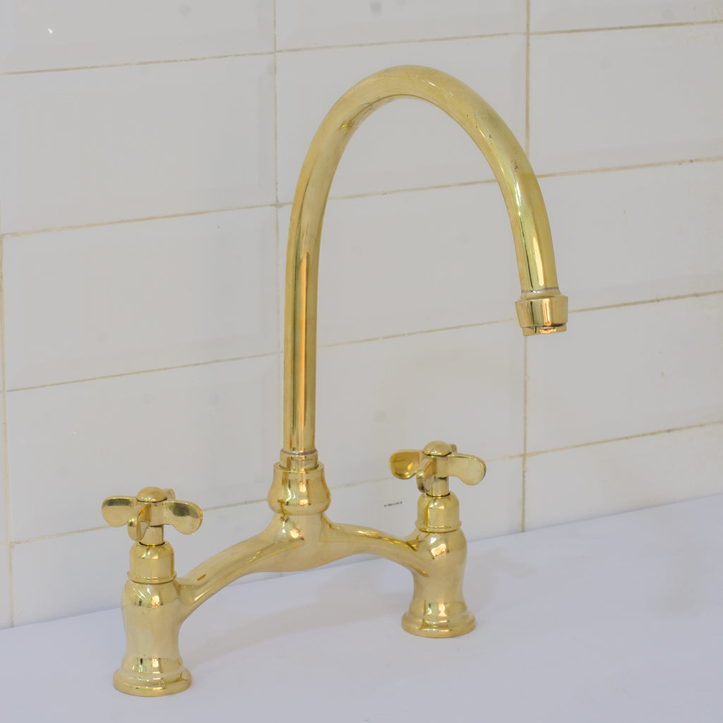 Verdeau - Unlacquered Bridge Kitchen Faucet