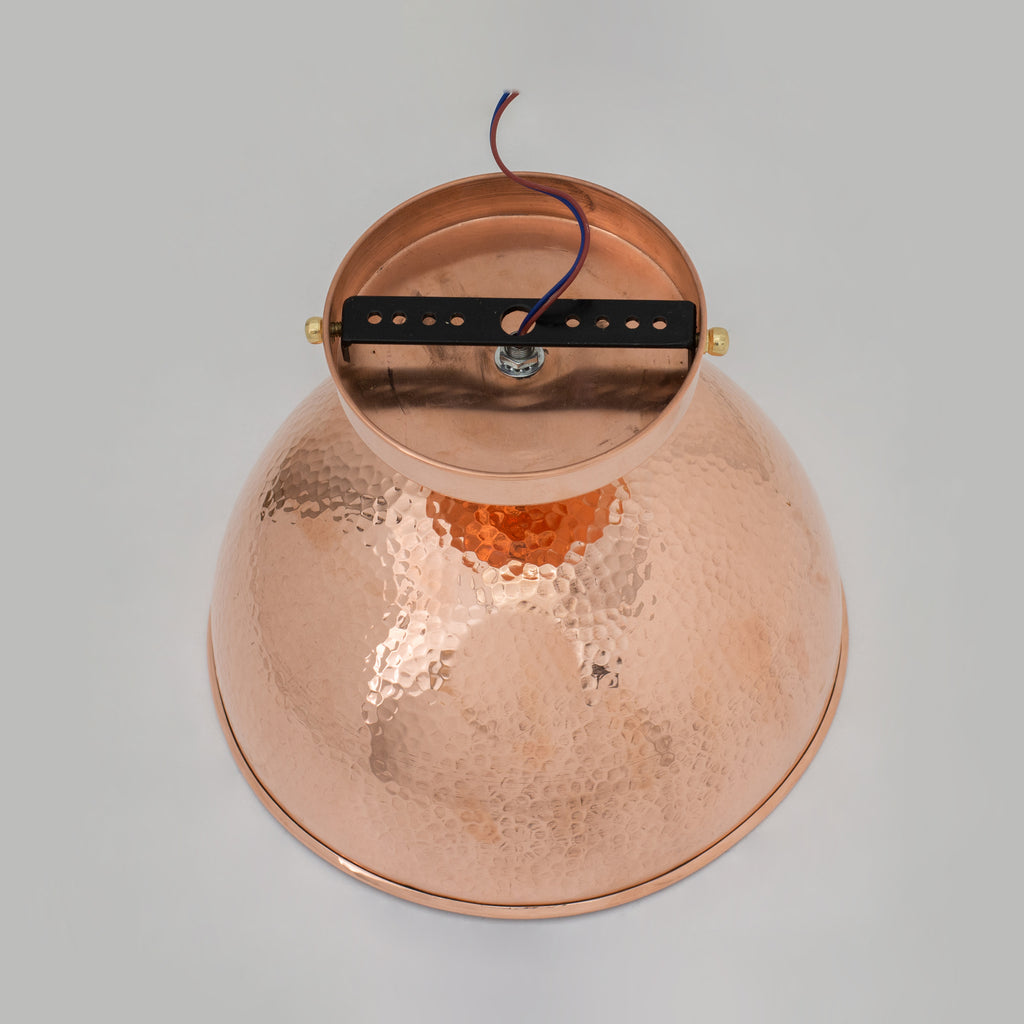 Unlacquered Copper Ceiling Light, Hammered Copper Flush Mount Light, Copper Ceiling Pendant