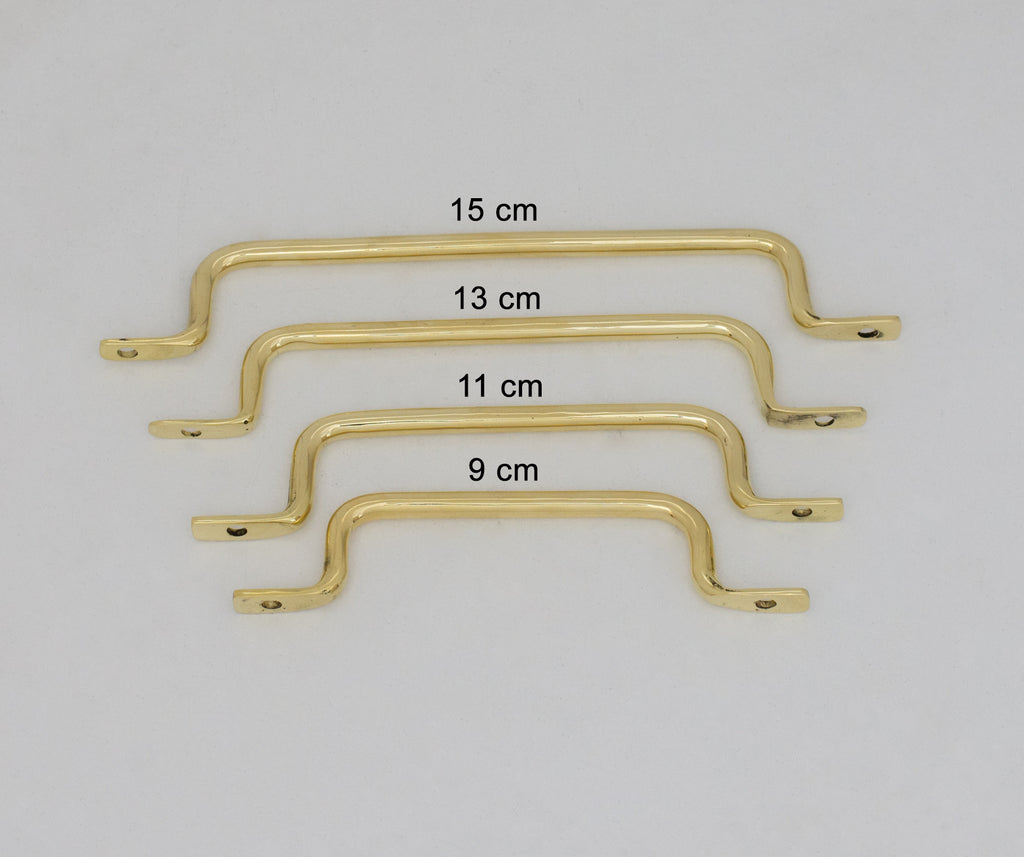 Pack of 4 x  Brass Dresser Pulls, Brass Drawer Pulls, Cabinet Pulls, Brass Handles, Closet Handles
