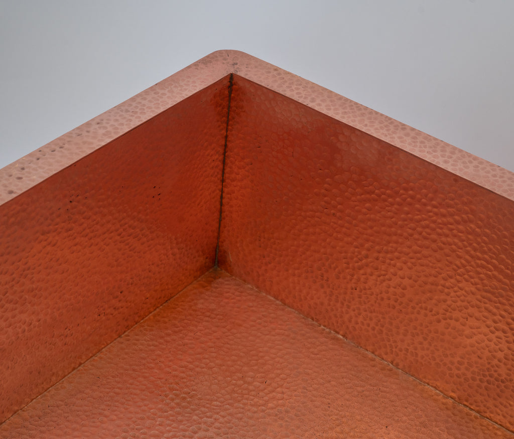 Solid Copper Undermount Hammered Sink | Kitchen Sink - Island Sink - Outdoor Sink