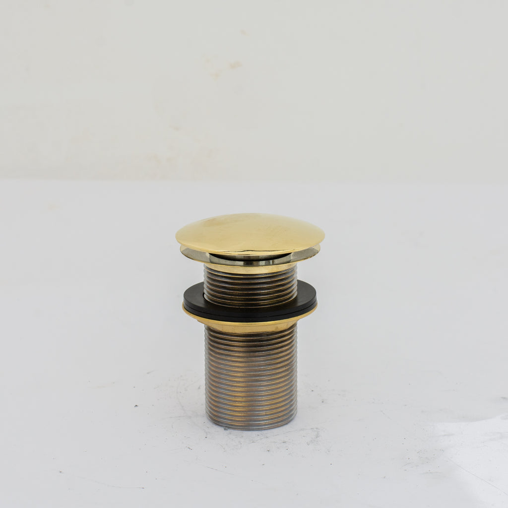 Solid Brass Drain, Push Up Button