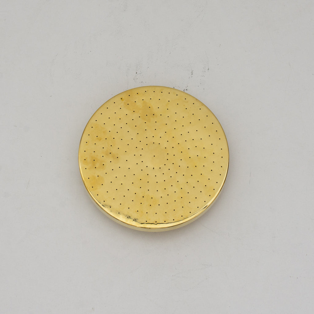 Unlacquered Solid Brass Rain Shower Head, Round Handcrafted Vintage Showerhead