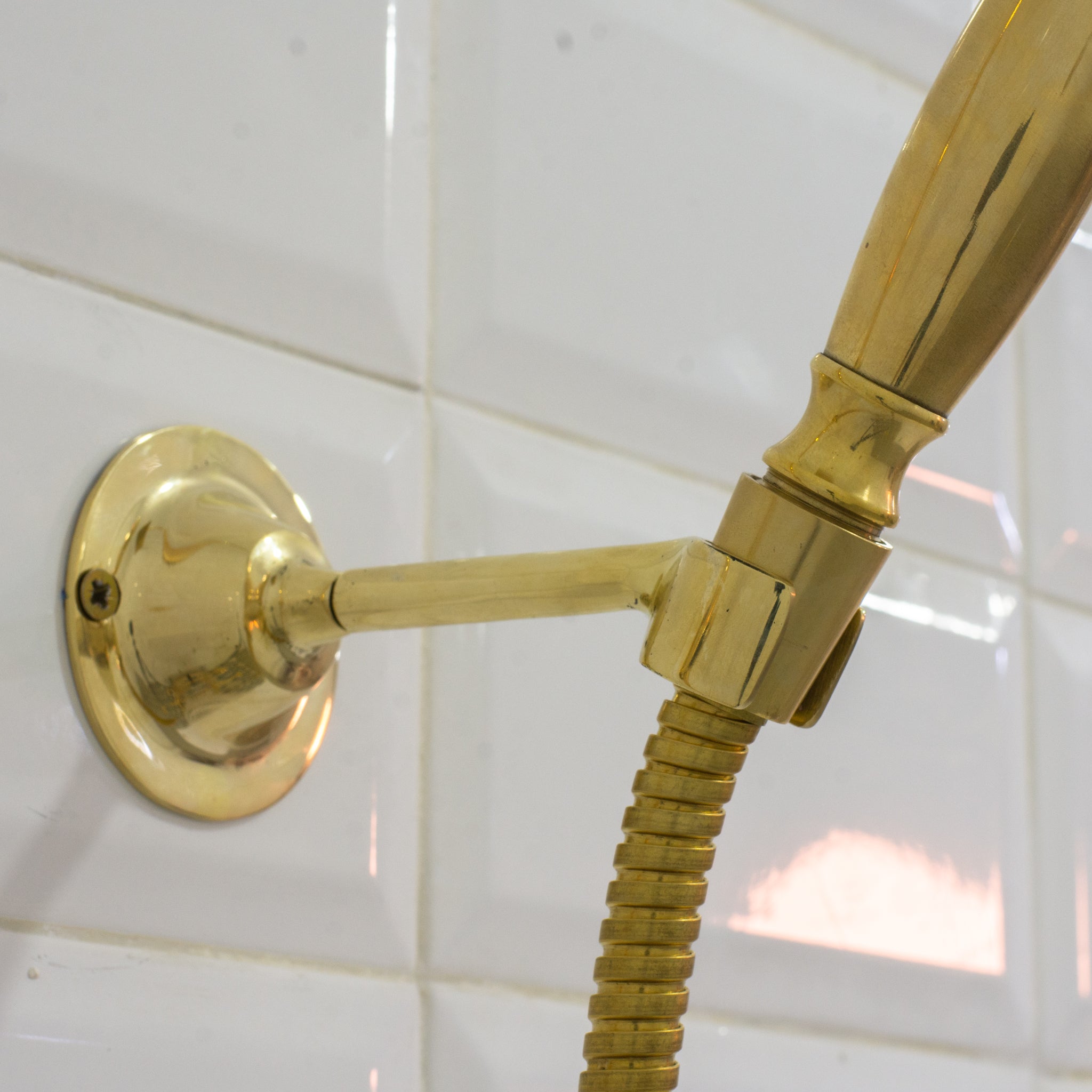 Heritage - Unlacquered Brass Exposed Shower System With Handheld