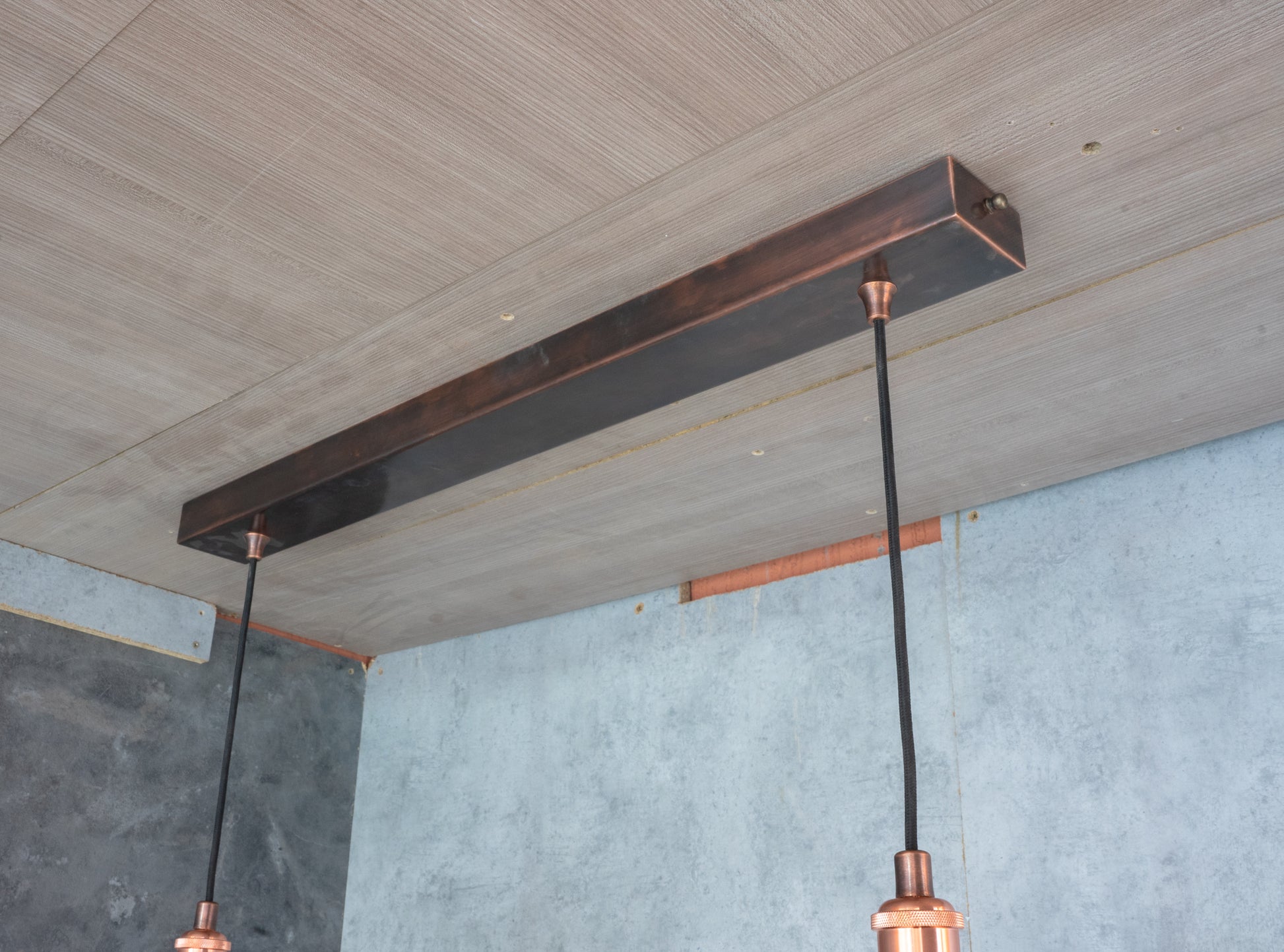 Oxidized Copper Ceiling Pendant Set, Copper Lampshade, Copper Ceiling Light Fixture, Copper Hanging Dome Light Set Kitchen Island