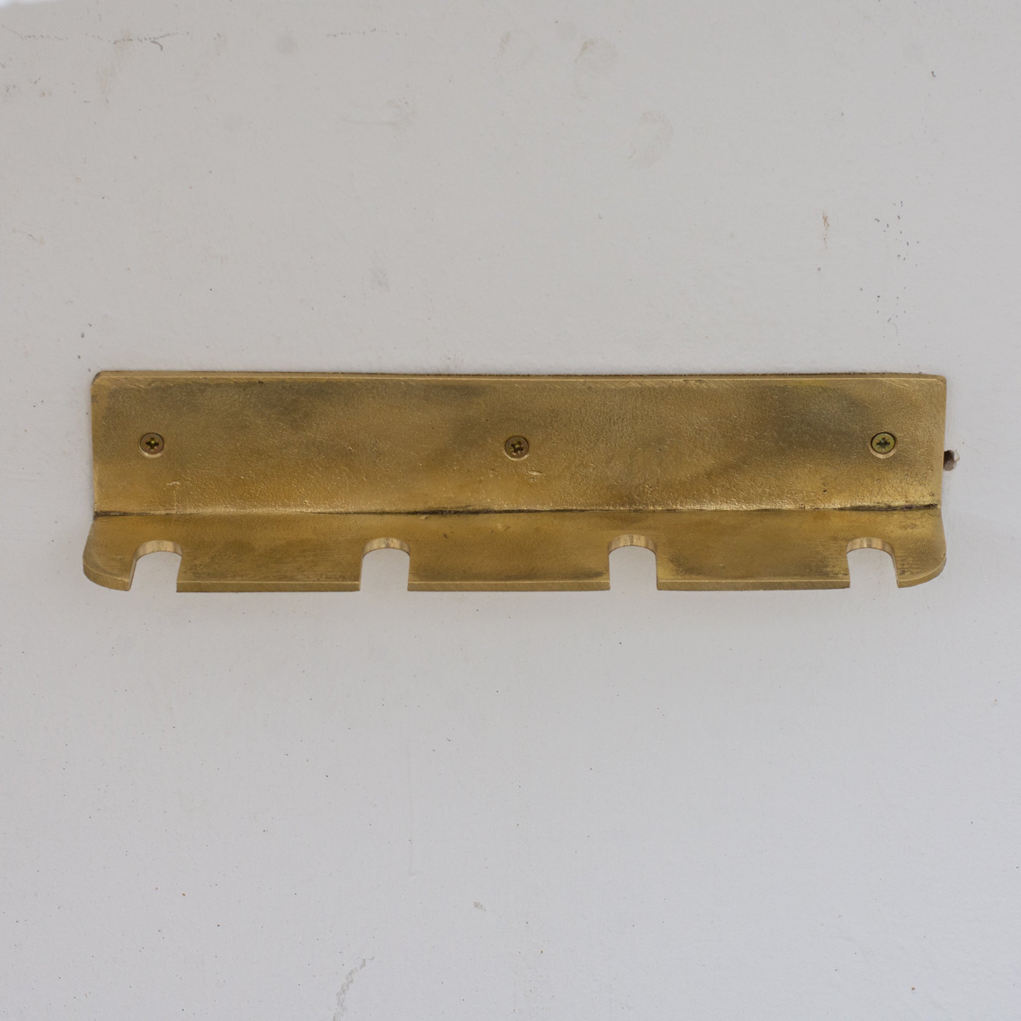 Wall-Mounted Solid Brass Fireplace Tools, Handcrafted Fireplace Set