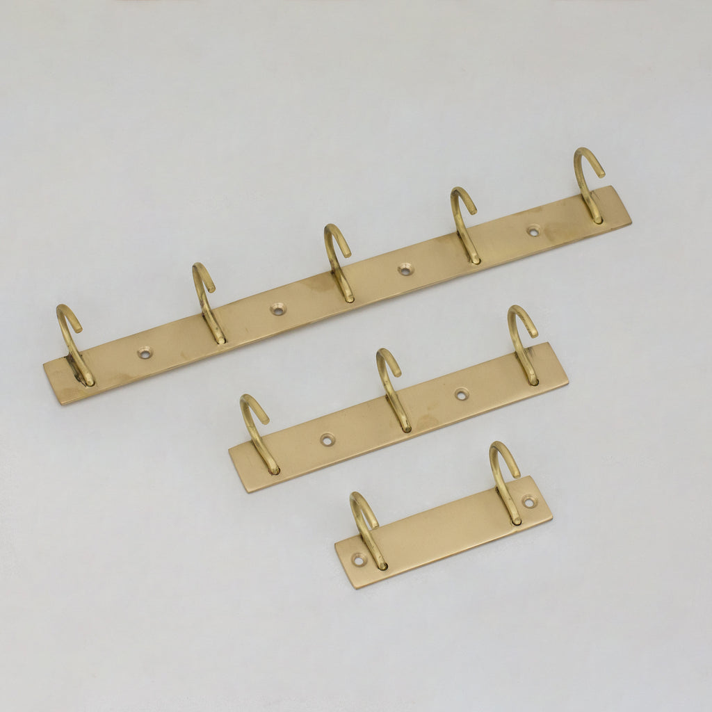 Solid Brass Coat Hooks Rack, Wall Mounted Hanger Hooks, Hallway Hooks