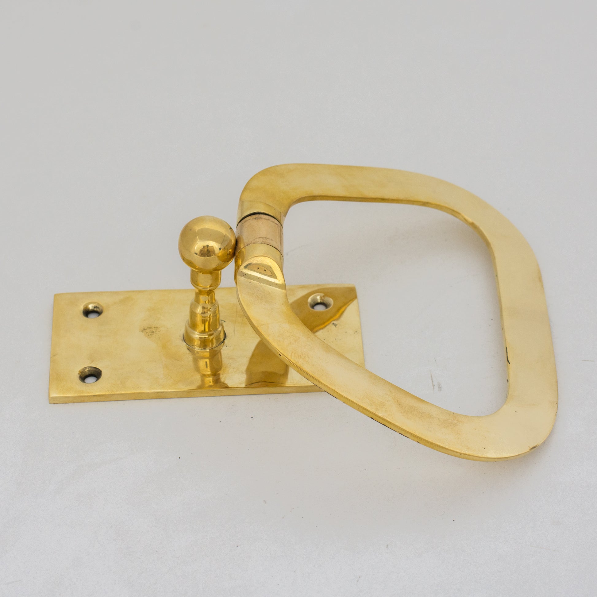 Unlacquered Brass Towel Holder, Wall-Mounted Bathroom Towel Ring