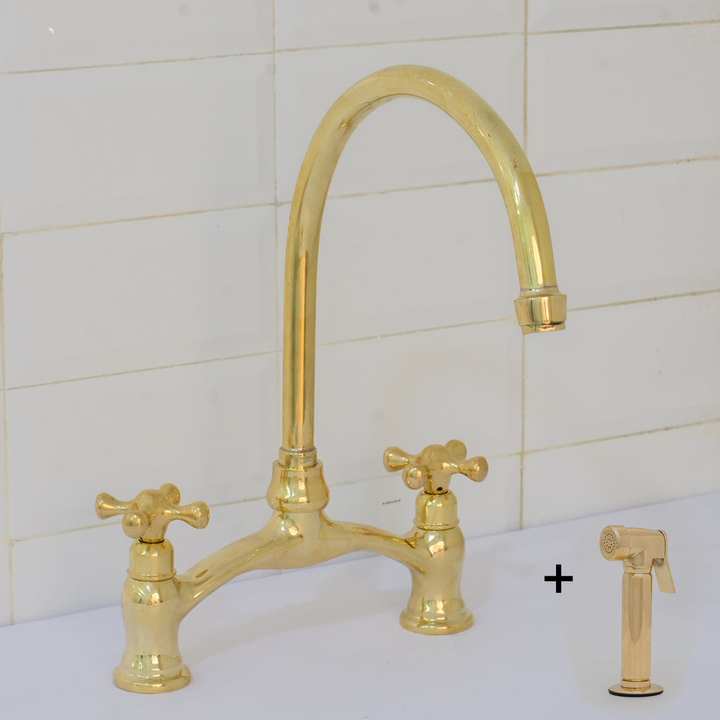 Verdeau - Unlacquered Bridge Kitchen Faucet