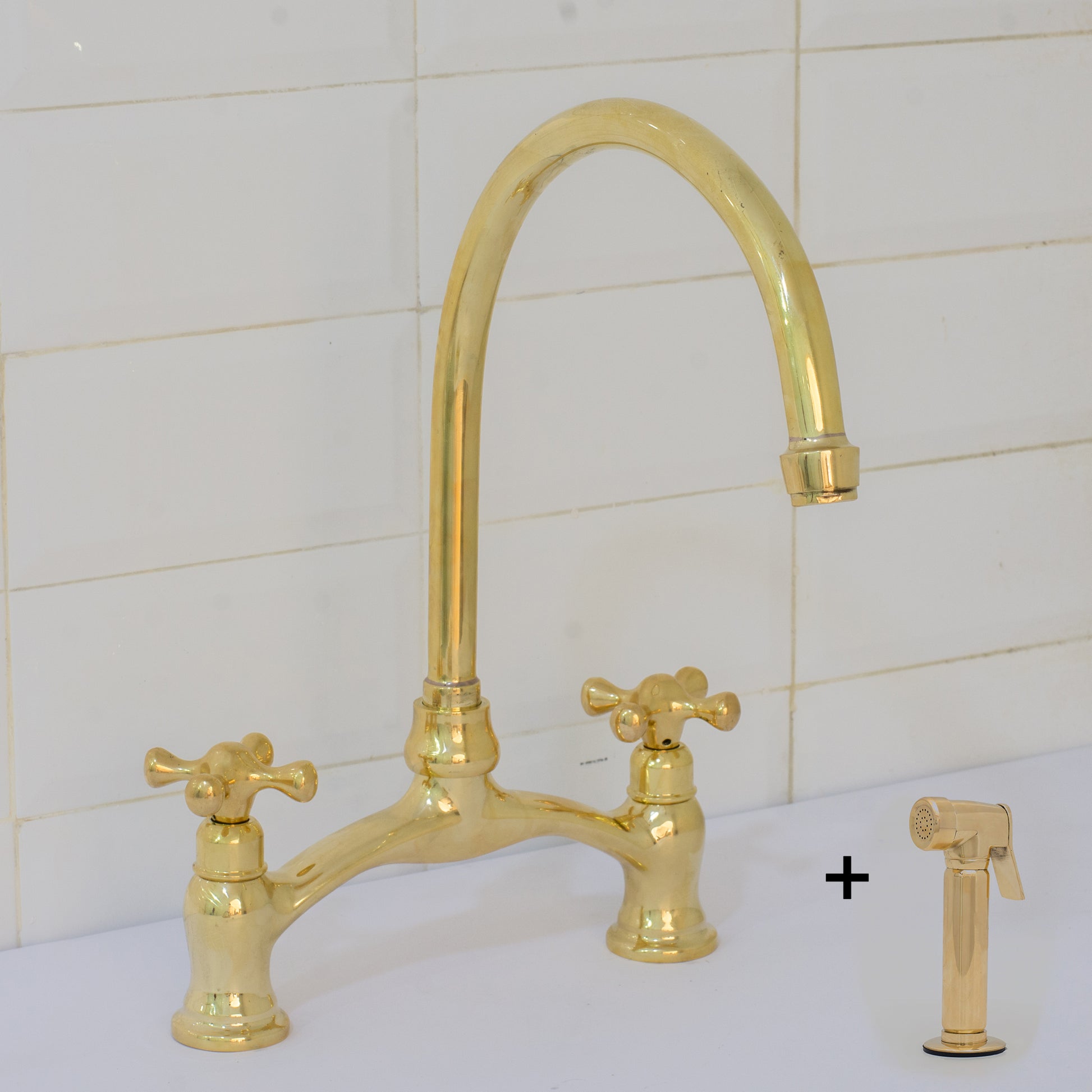 Verdeau - Unlacquered Bridge Kitchen Faucet