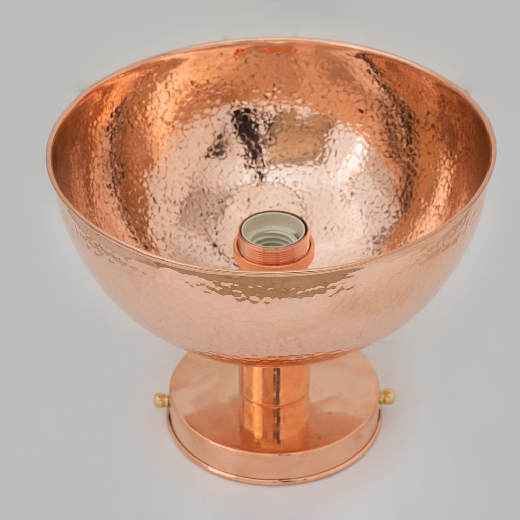 Unlacquered Copper Ceiling Light, Hammered Copper Flush Mount Light, Copper Ceiling Pendant