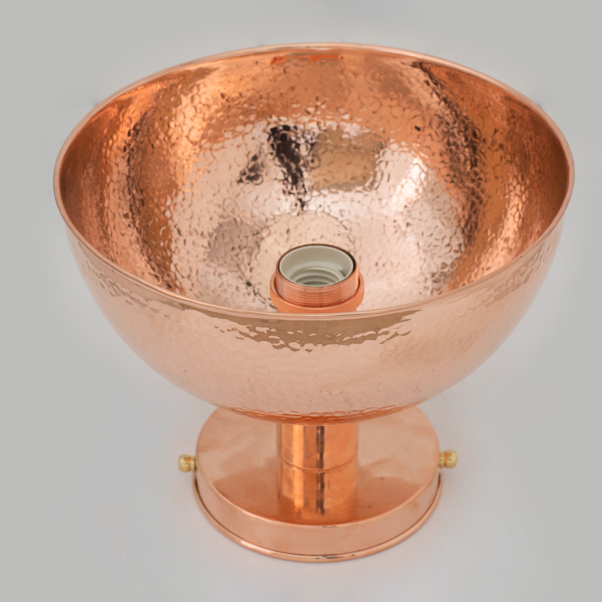 Unlacquered Copper Ceiling Light, Hammered Copper Flush Mount Light, Copper Ceiling Pendant