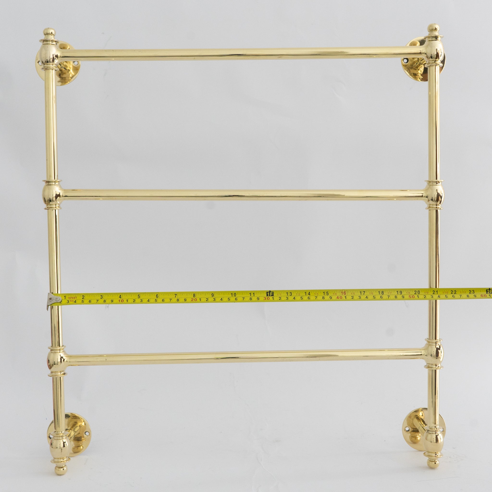 Unlacquered Brass Towel Organizer | Towel Rail