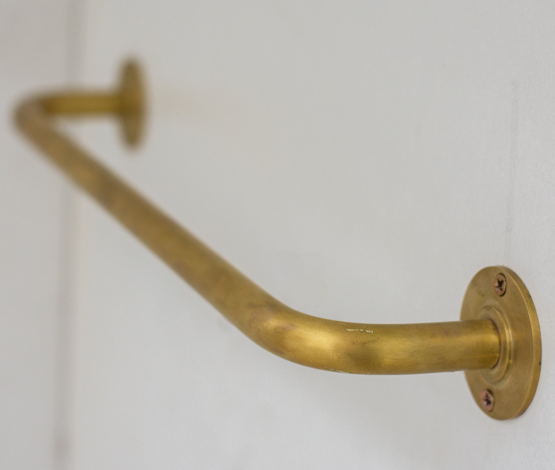 Unlacquered Brass Towel Bar Holder, Bathroom Towel Hanger