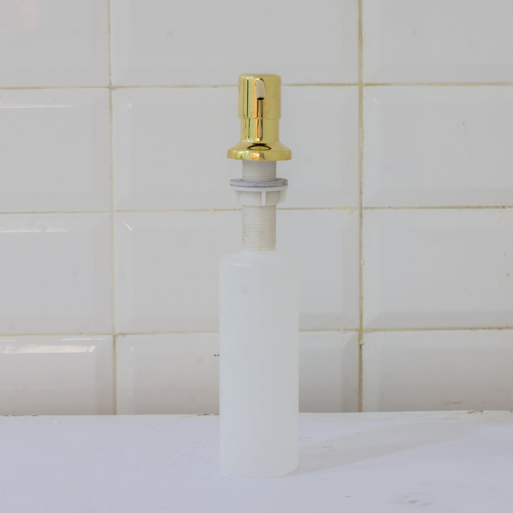 Soap Dispenser, Unlacquered Brass, Kitchen Sink Soap Dispenser