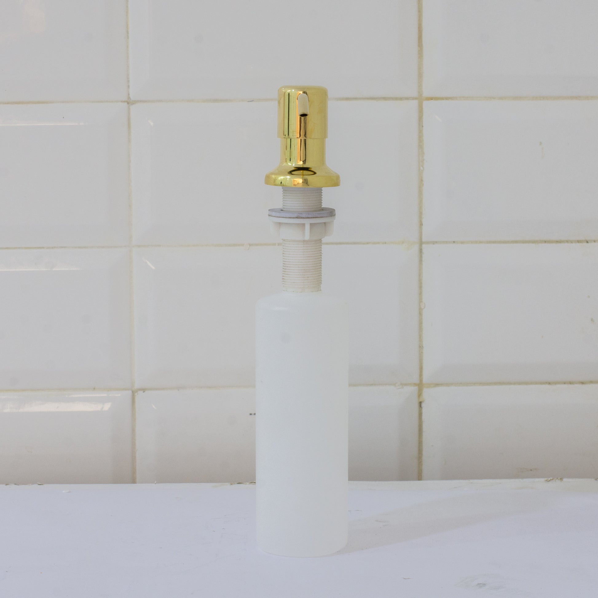 Soap Dispenser, Unlacquered Brass, Kitchen Sink Soap Dispenser
