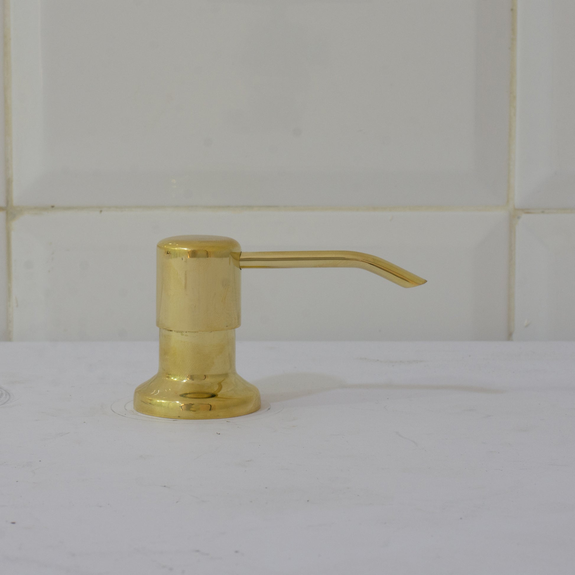 Soap Dispenser, Unlacquered Brass, Kitchen Sink Soap Dispenser