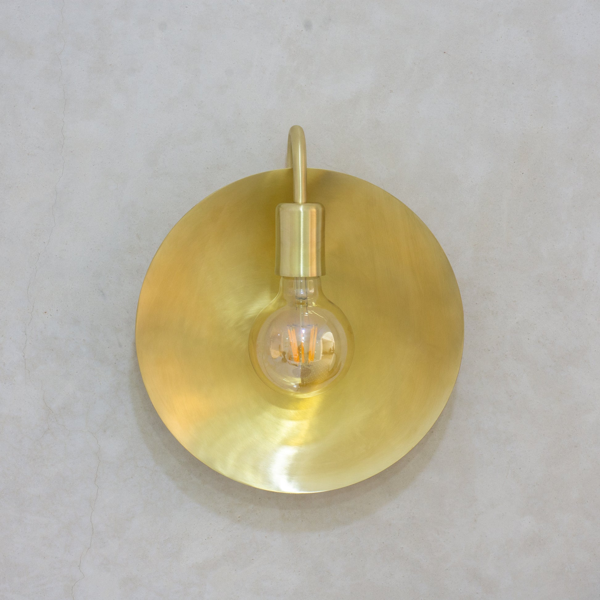 Brass Wall Light Fixture, Brushed Sconce Light, Wall Lamp, Indoor Light, Wall Dish Sconce Brass