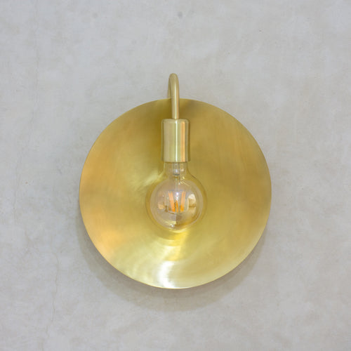Brass Wall Light Fixture, Brushed Sconce Light, Wall Lamp, Indoor Light, Wall Dish Sconce Brass