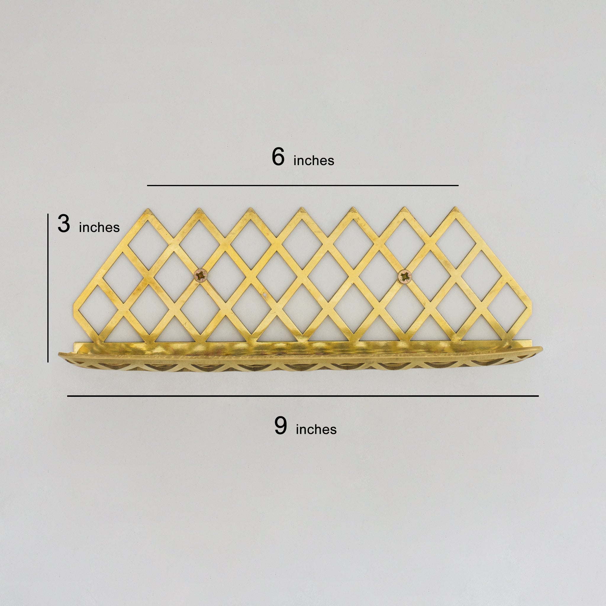 Unlacquered Brass Wall Shelf for Shower, Brass Floating Grid Shelf, Shower Draining Shelf