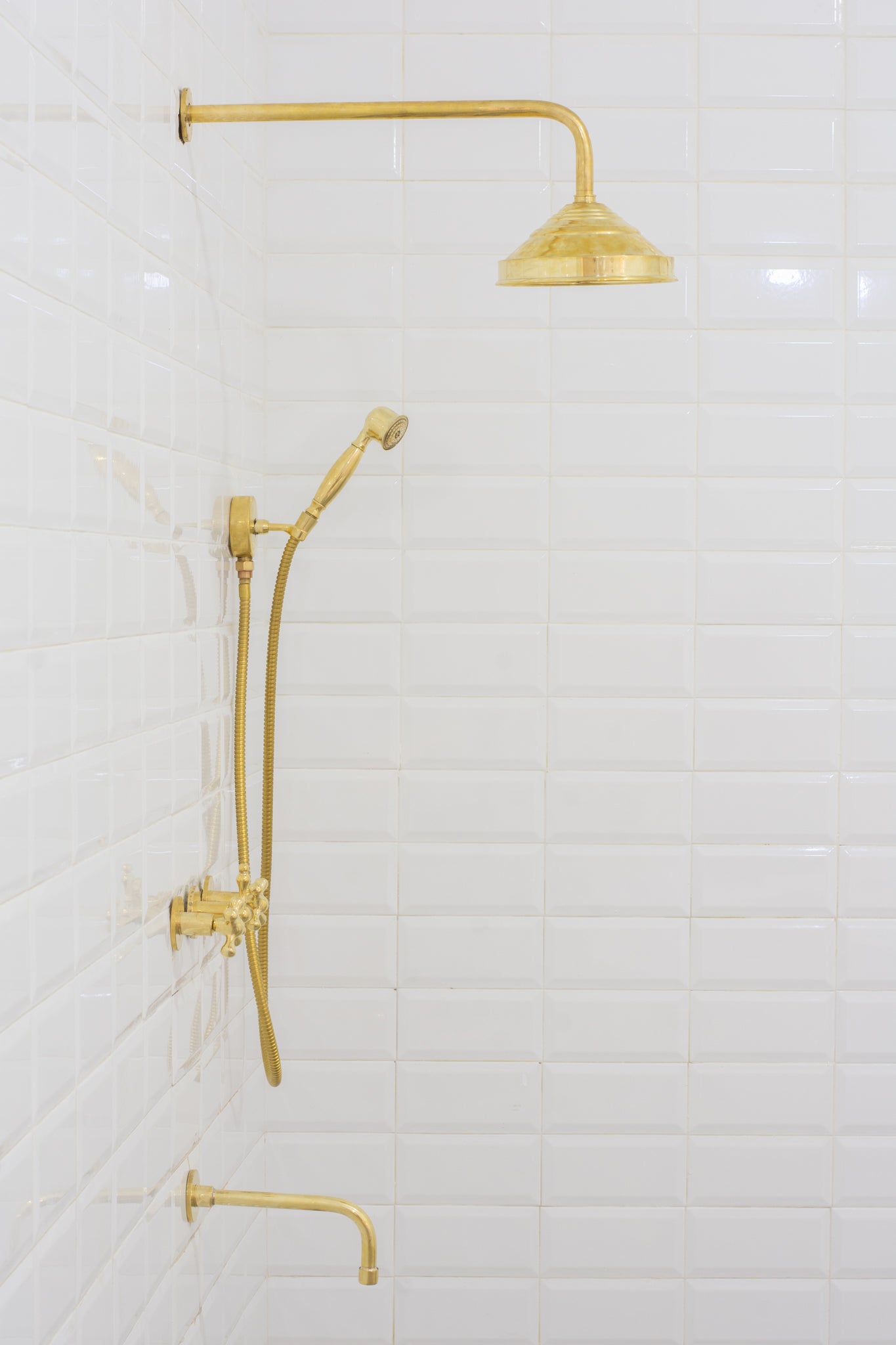Unlacquered Brass Shower | Rain Shower Set | 3 Options
