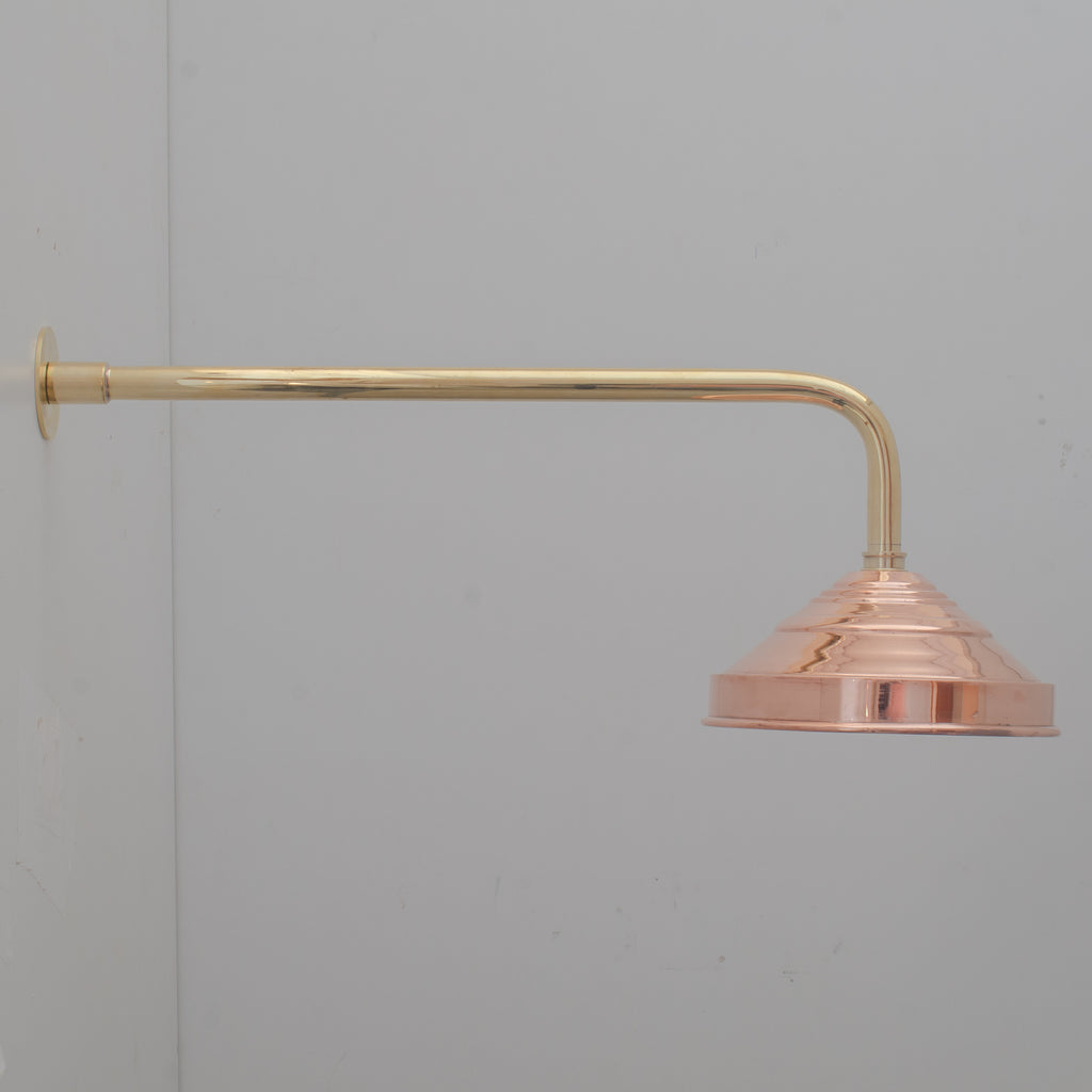 Unlacquered Solid Copper Rain Shower Head, Large Round Handcrafted Vintage Showerhead, Works Outdoor
