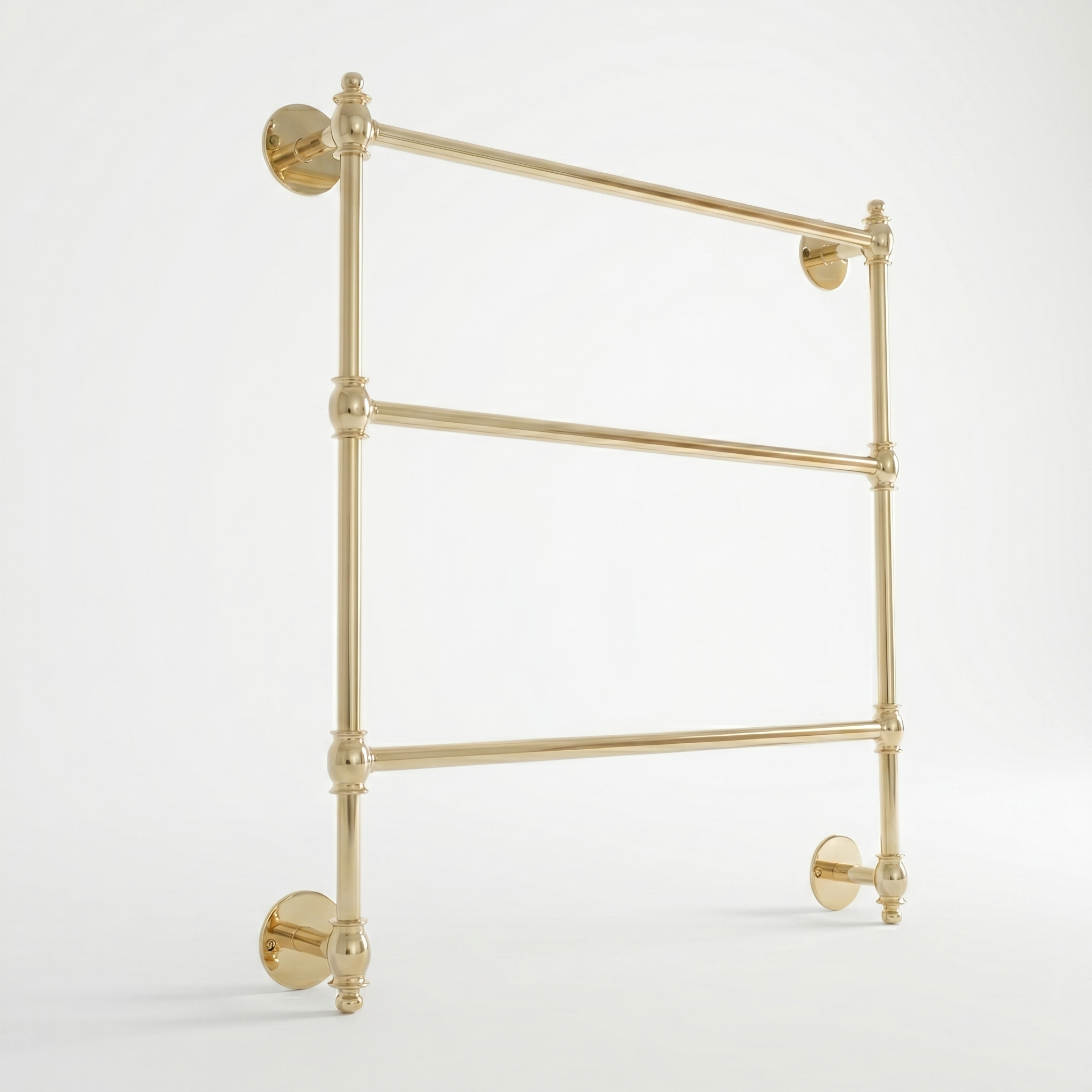 Polished Brass Traditional Towel Rack | Luxury Wall-Mounted Towel Holder