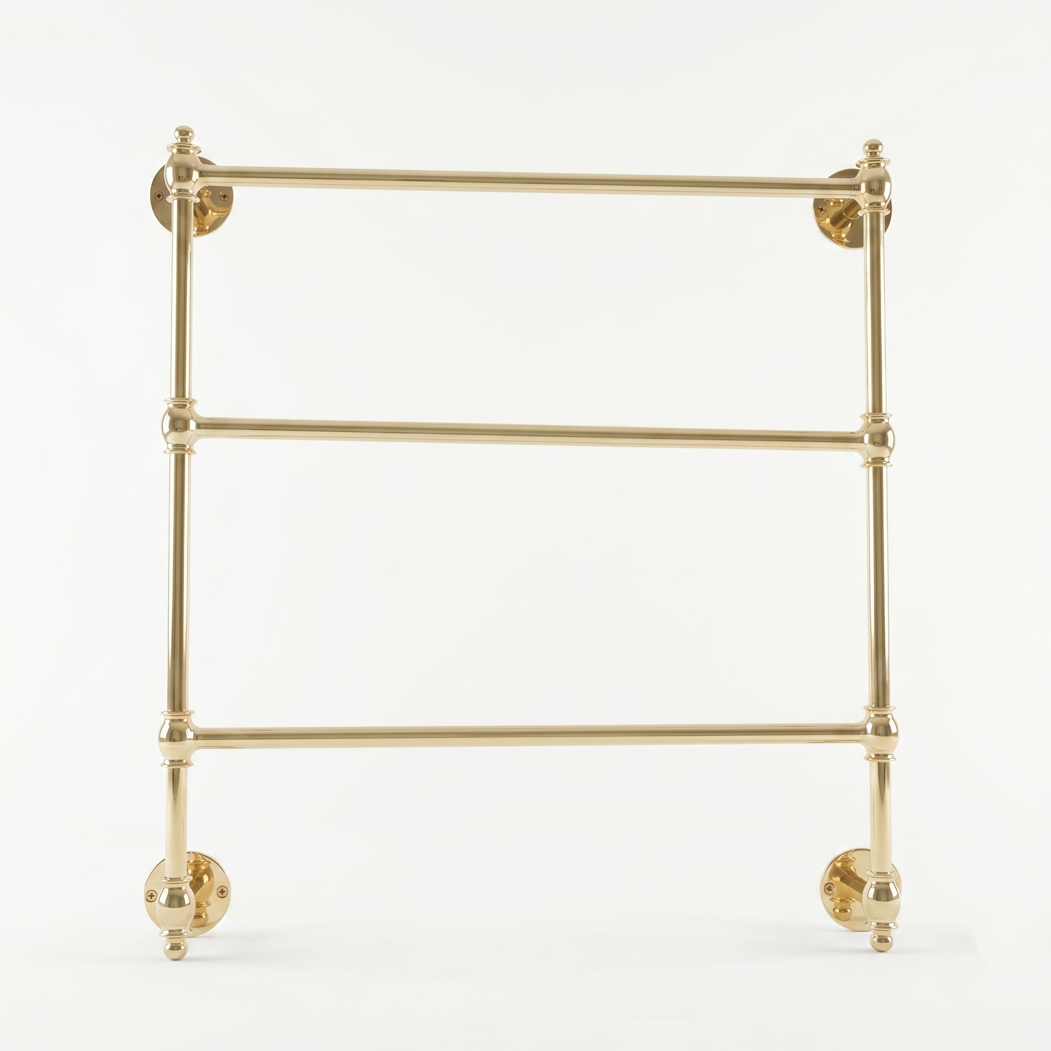 Polished Brass Traditional Towel Rack | Luxury Wall-Mounted Towel Holder