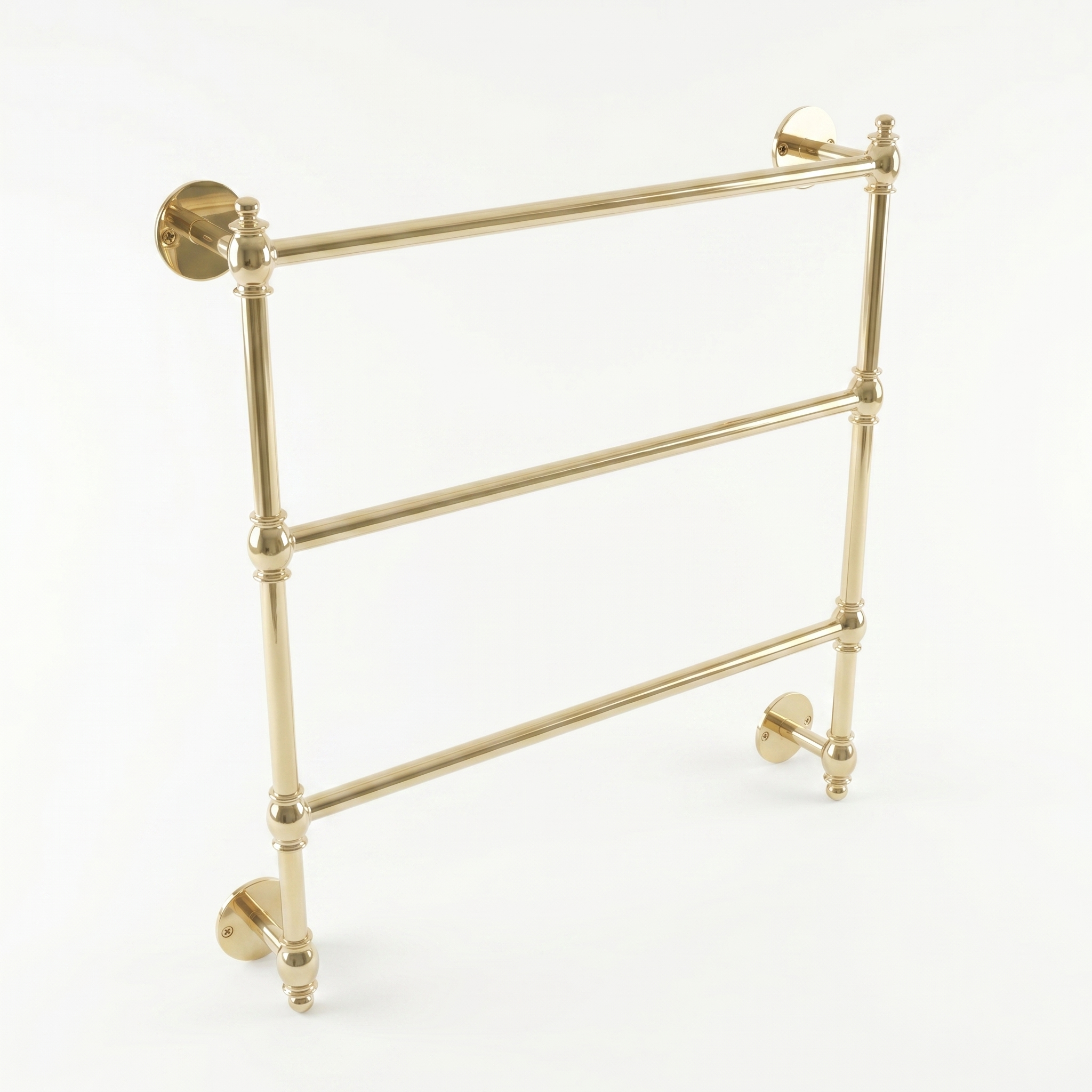 Polished Brass Traditional Towel Rack | Luxury Wall-Mounted Towel Holder