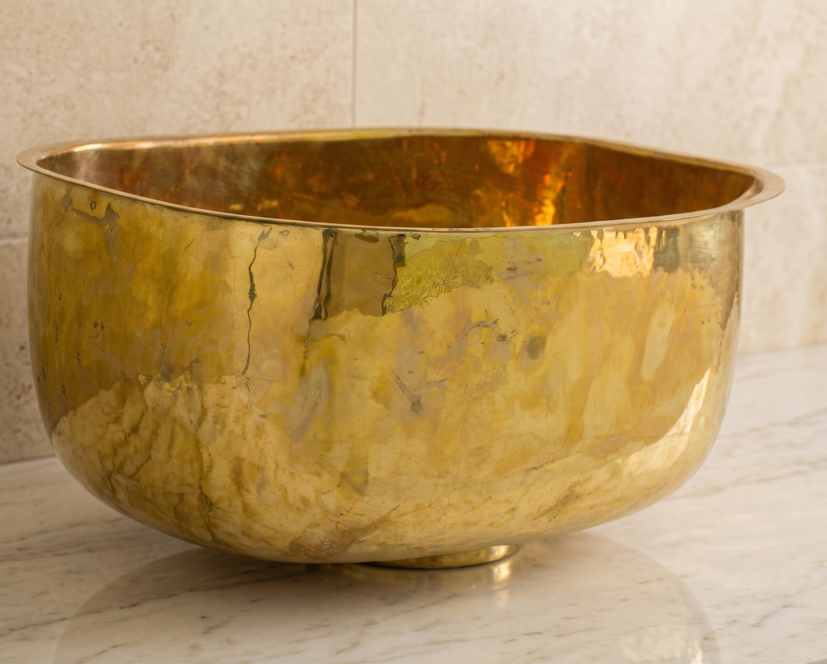 Unlacquered Brass Undermount Sink, Kitchen Bar Sink, Prep Sink, Deep Basin Sink