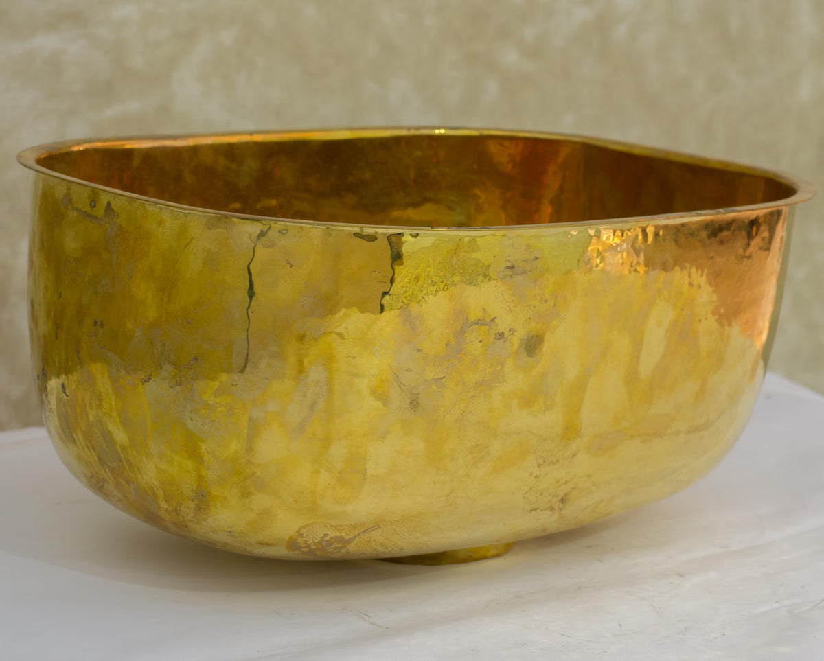 Unlacquered Brass Undermount Sink, Kitchen Bar Sink, Prep Sink, Deep Basin Sink