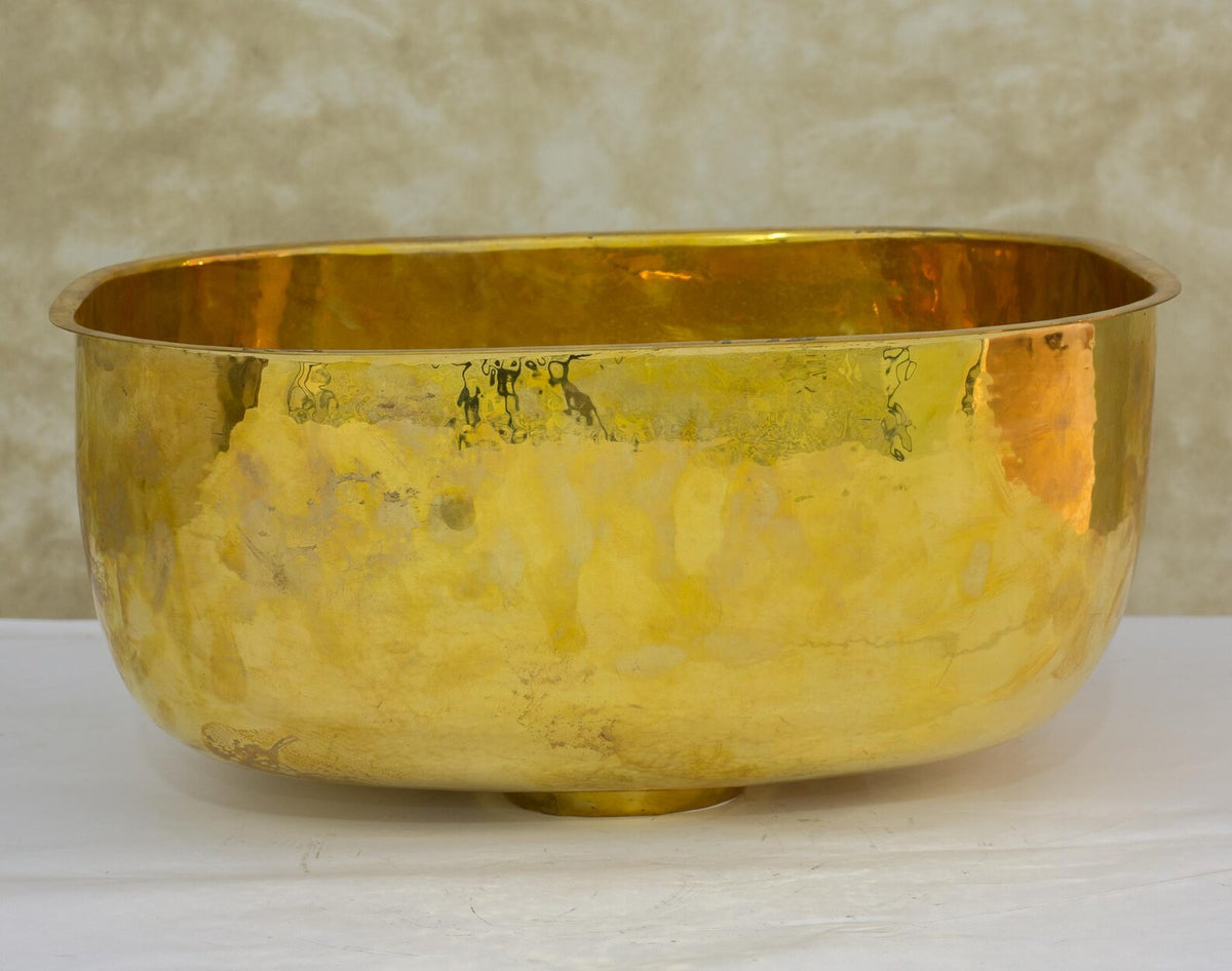 Unlacquered Brass Undermount Sink, Kitchen Bar Sink, Prep Sink, Deep Basin Sink