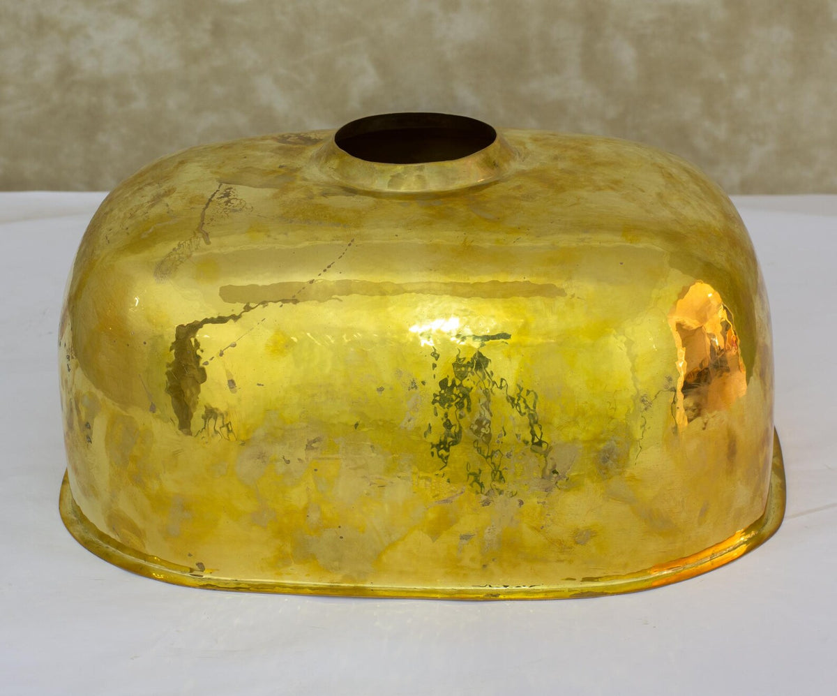 Unlacquered Brass Undermount Sink, Kitchen Bar Sink, Prep Sink, Deep Basin Sink