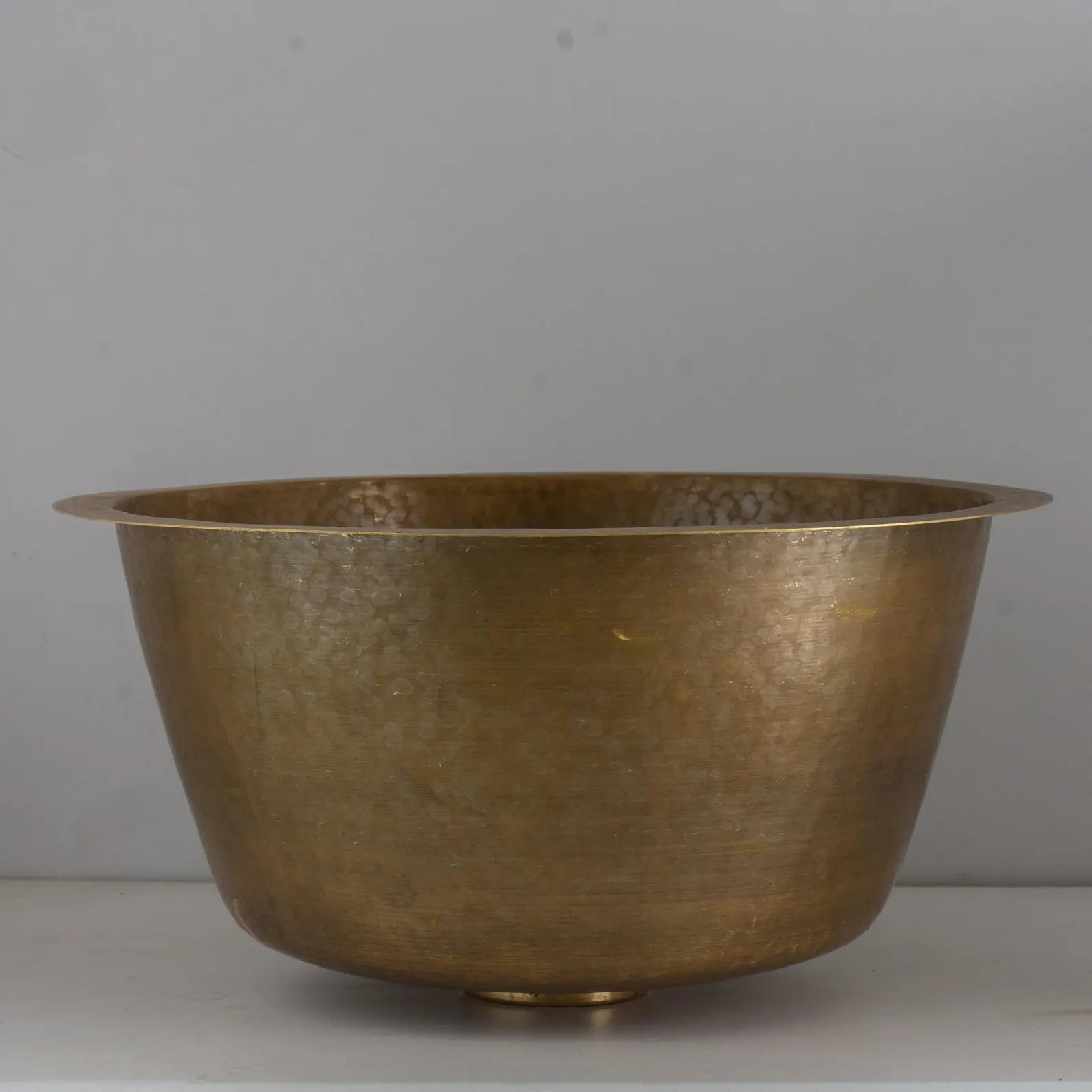 Raw Brass Undermount Sink, Brass Round Prep Sink, Hammered Kitchen Bar Sink